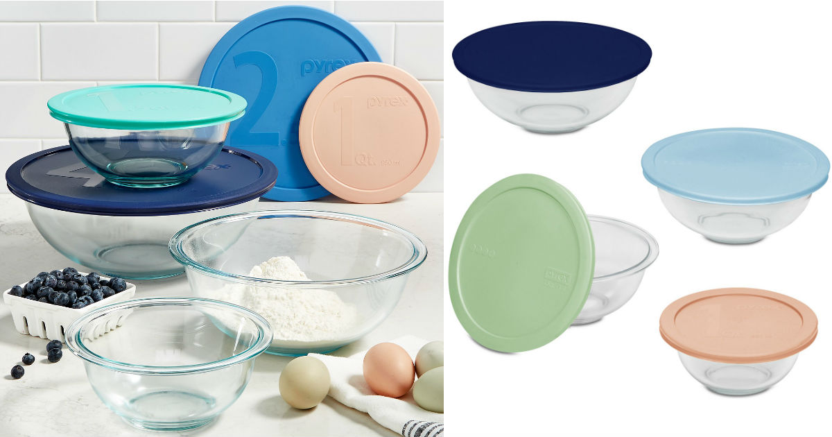 Pyrex 8Piece Mixing Bowl Set ONLY 30.59 at Macy’s (Reg 46) Daily