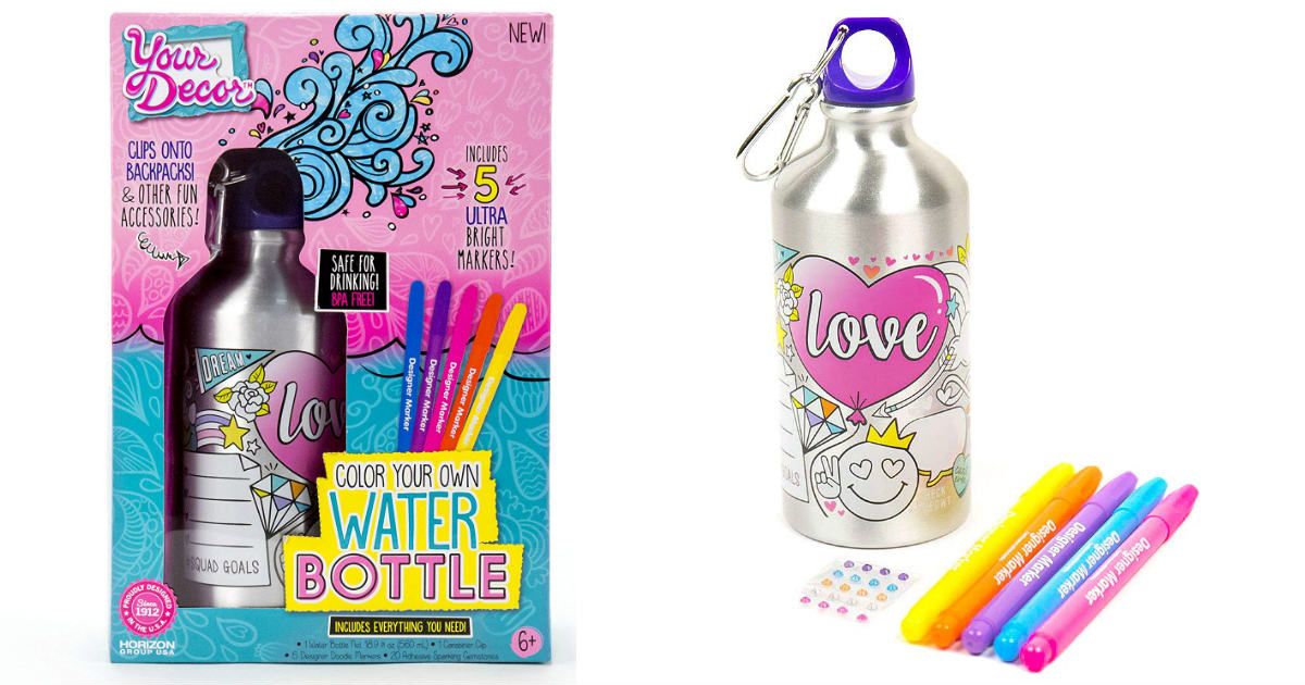 Color Your Own Water Bottle Kit ONLY $5.58 (Reg. $13)