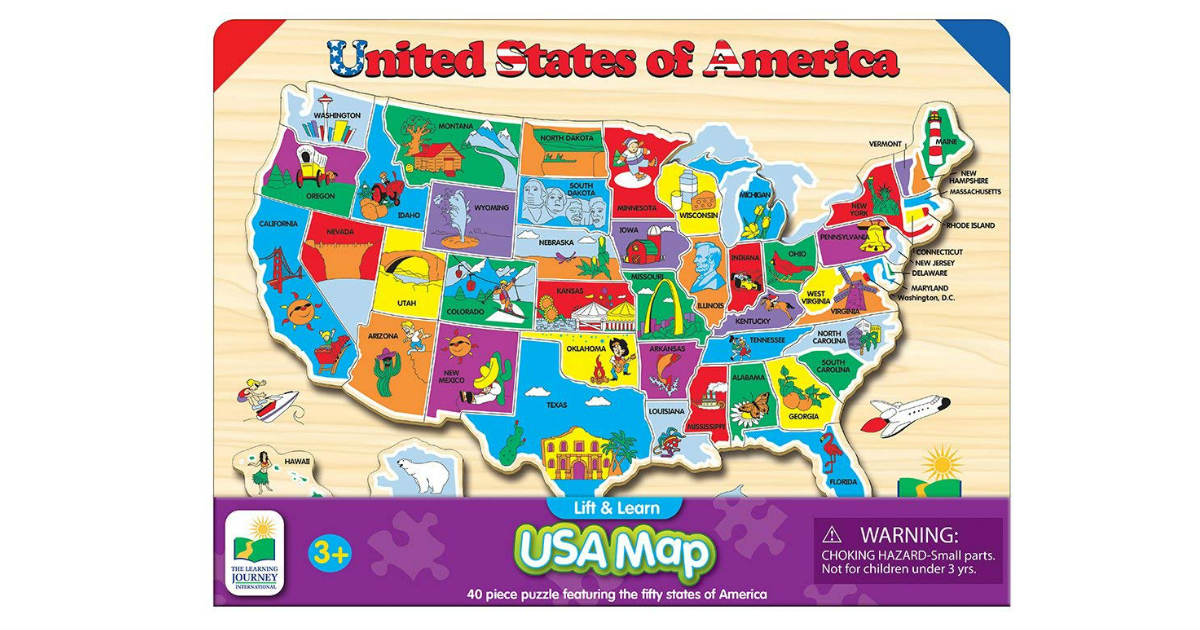 The Learning Journey USA Map Puzzle ONLY $10.99 (Reg. $17)