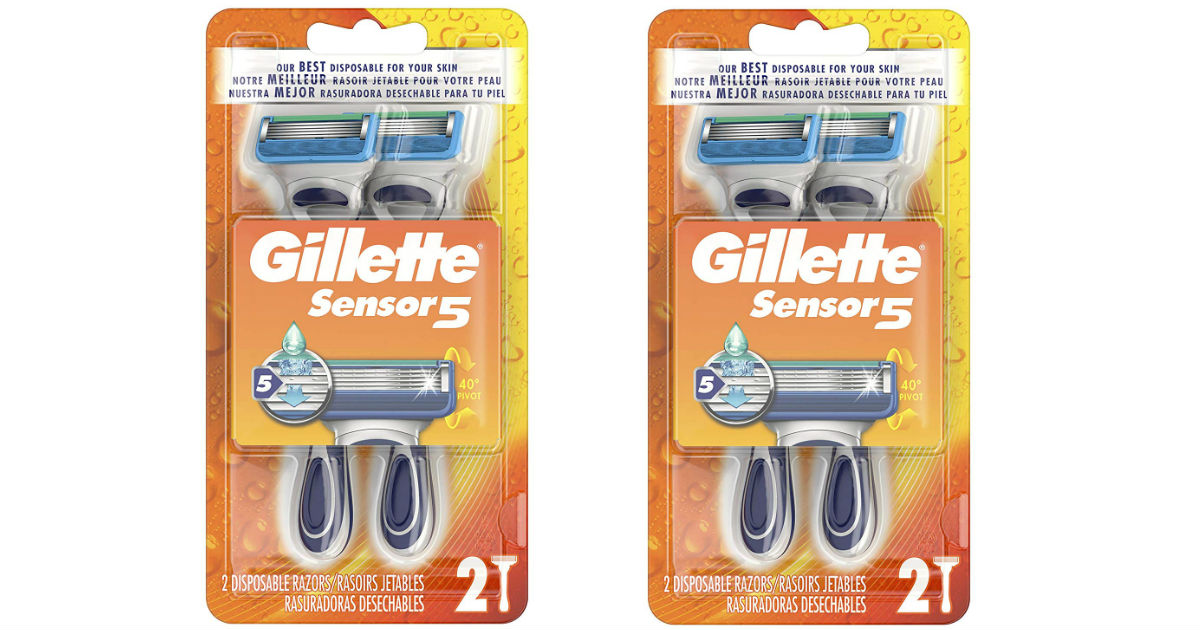 Gillette Sensor5 Men’s Disposable Razors 2-Pk ONLY $3.77