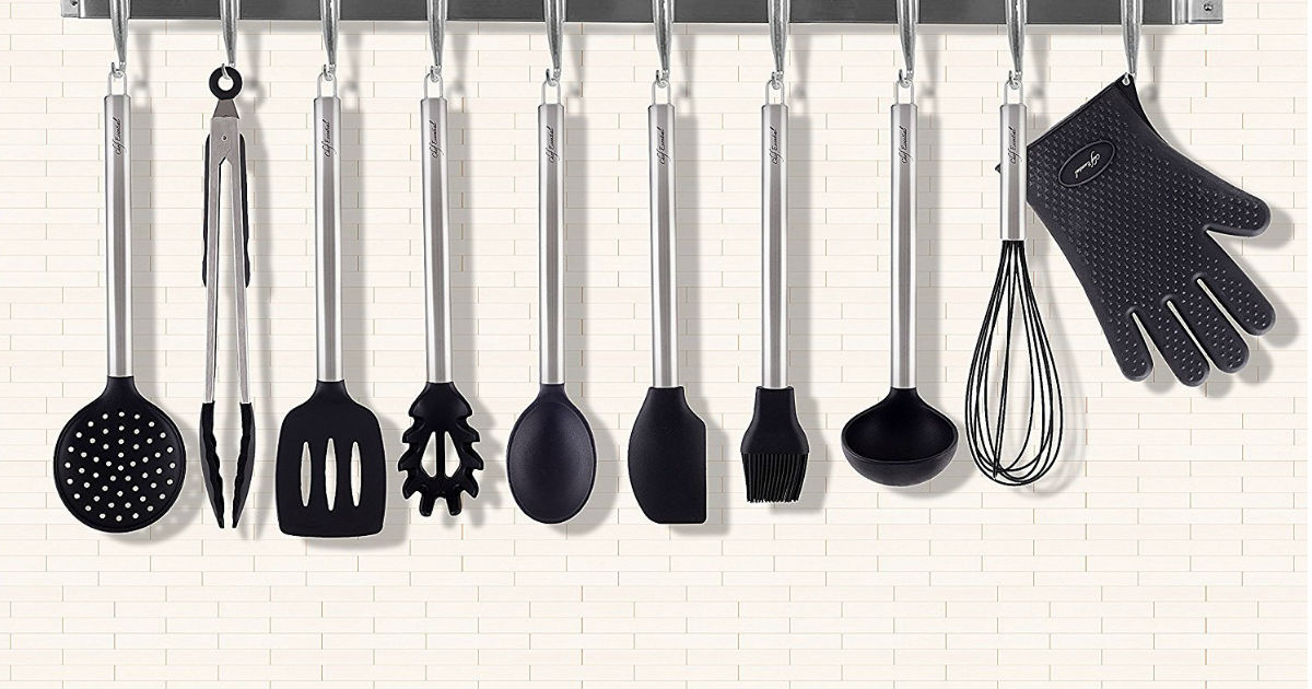 Silicone Cooking Utensil Set ONLY $15.16 (Reg. $50)