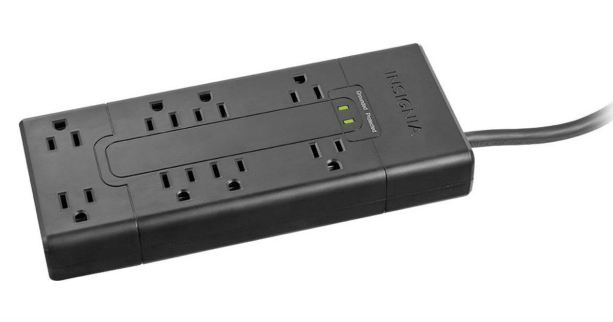 Insignia 8-Outlet Surge Protector Strip ONLY $12.99 (Reg $20)