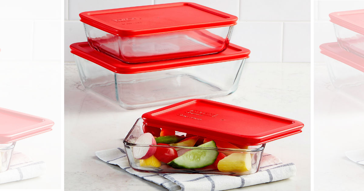 Pyrex Food Storage Sets 6Piece 12.59 at Macy’s Daily Deals & Coupons