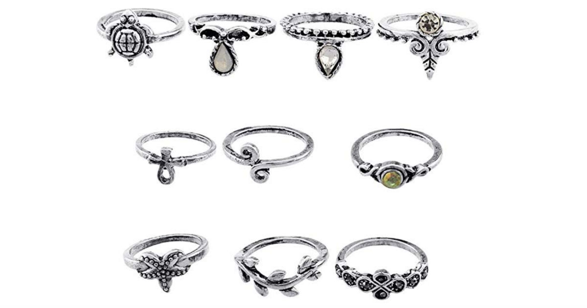 Vintage Bohemian Knuckle Rings Set 10-Piece ONLY $5 Shipped