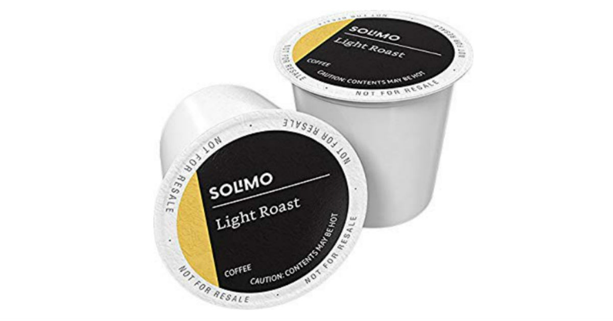 Solimo Light Roast Coffee K-Cup Pods 100 ct ONLY $17.54