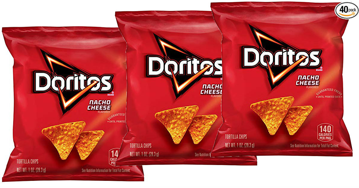 Doritos Nacho Cheese Tortilla Chips ONLY 40-ct ONLY $10.62 Shipped