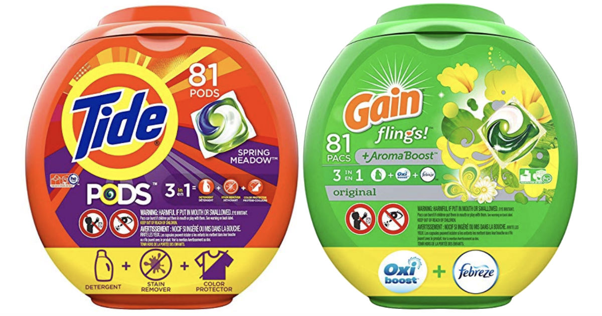 Tide Pods or Gain Flings 81-ct ONLY $13.97 Shipped