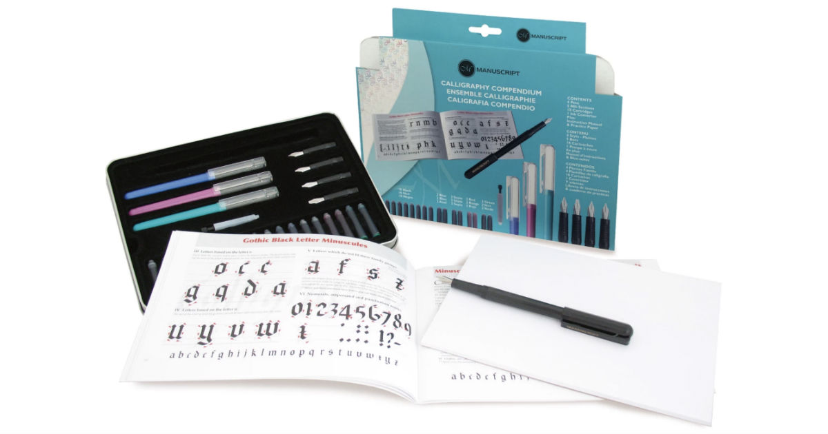 Manuscript Calligraphy Compendium Set 27-Pc ONLY $6.39 (Reg $26)