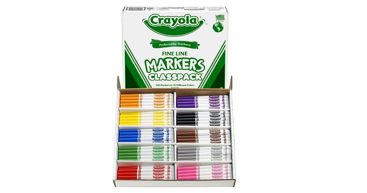 Crayola 200-Count Fine Line Markers ONLY $39.50 (Reg. $96)