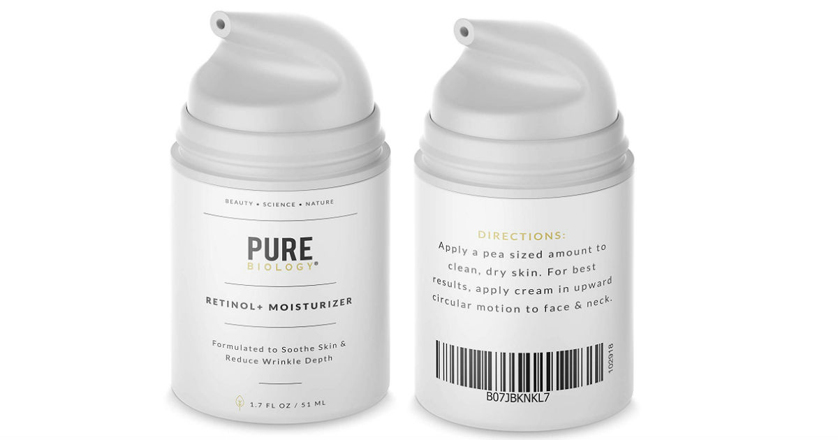 Pure Biology Premium Retinol Cream ONLY $19.99 (Reg. $33)