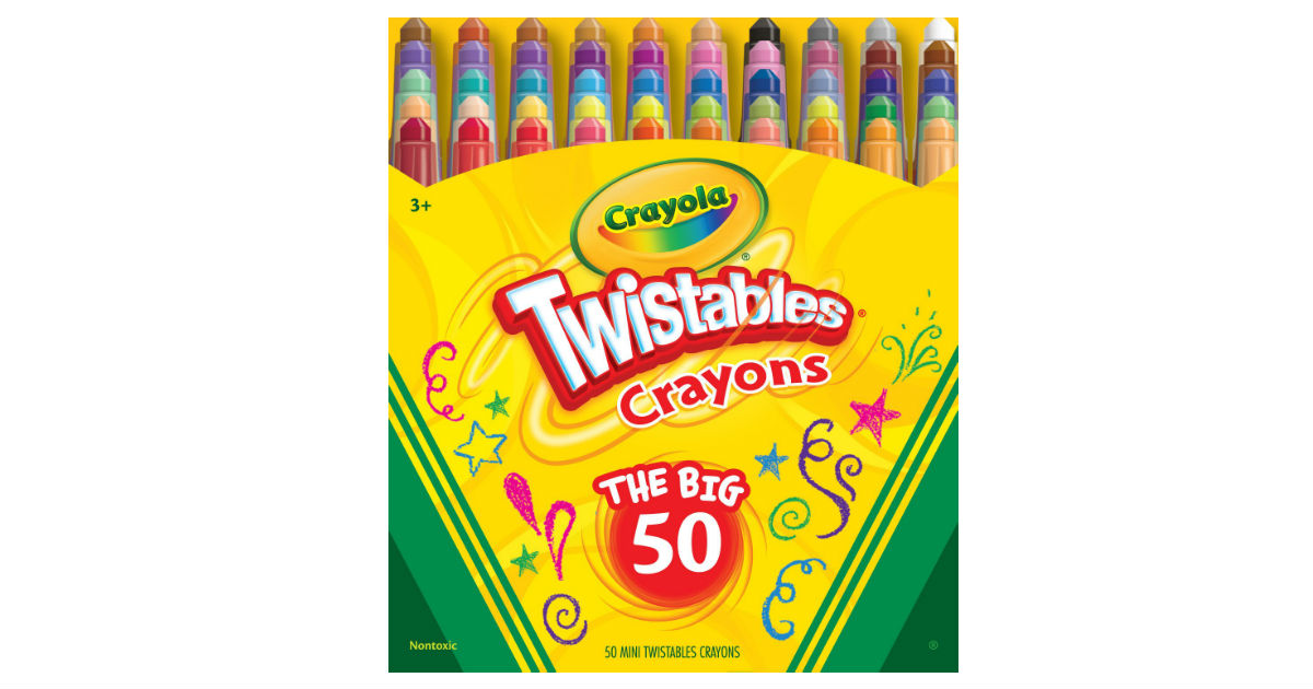 Crayola Mini Twistables Crayons 50-Count ONLY $7.43 on Amazon