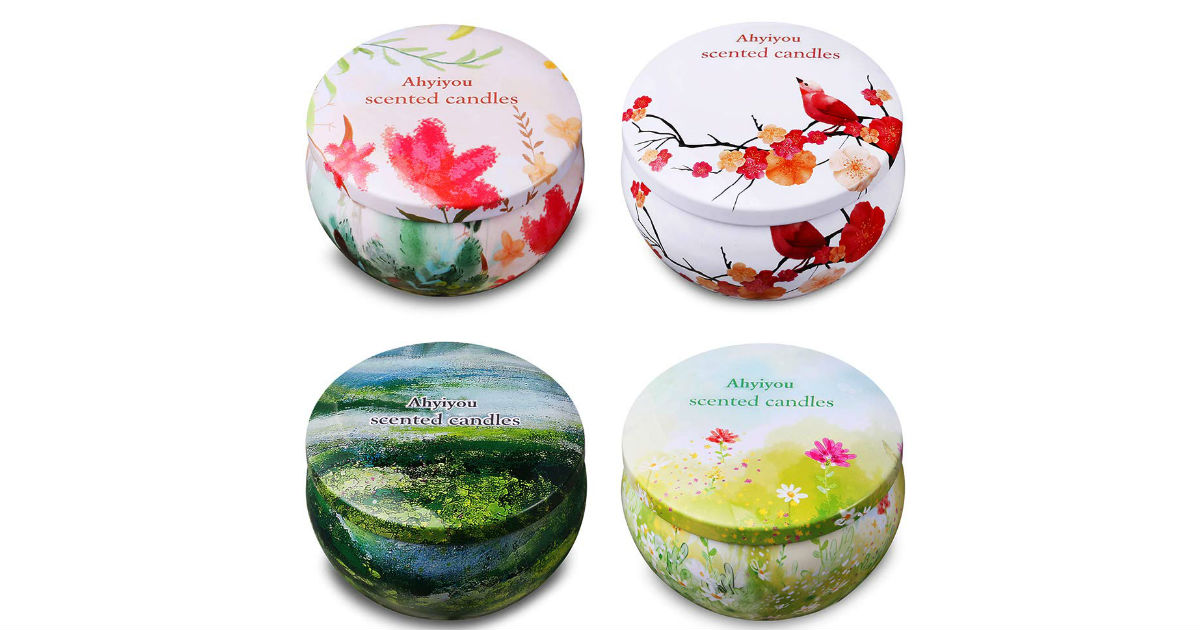 Scented Soy Candles 4-Pack $12.99 (Reg. $30)