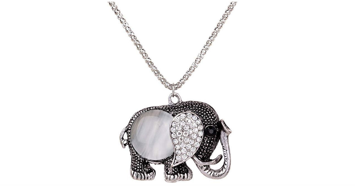 Elephant Chain Pendant and Necklace ONLY $4.99 Shipped