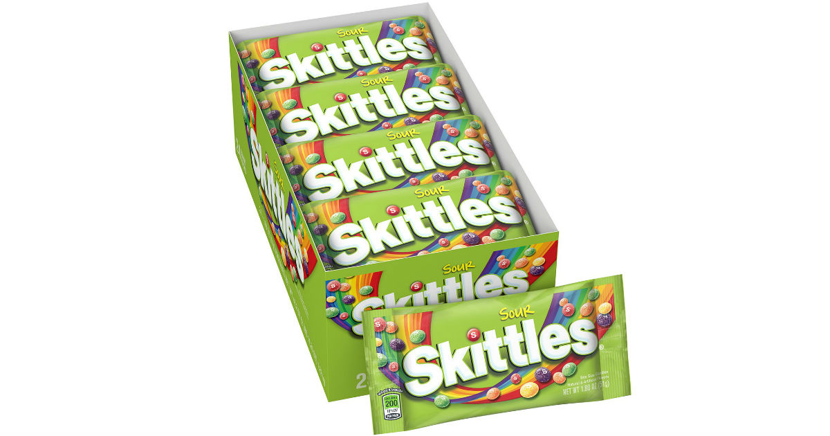 Skittles Sour Candy 24-Single Packs ONLY $12.12 Shipped