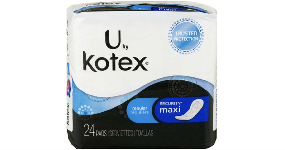 U by Kotex Security Maxi Pads ONLY $0.86 at Walmart