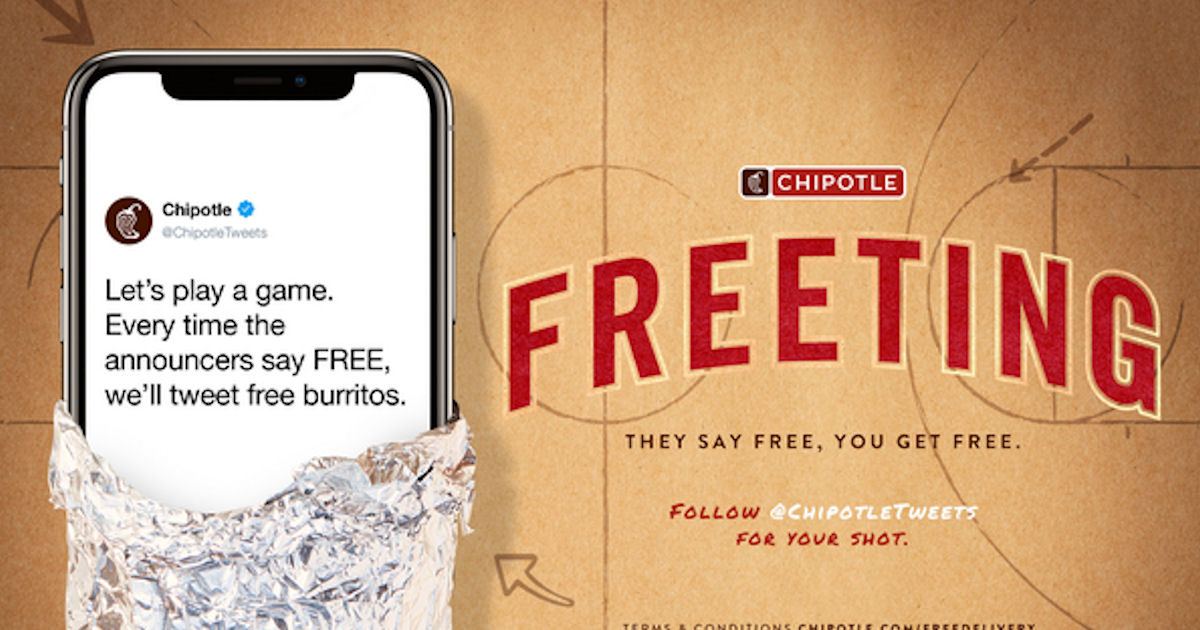 chipotle nba giveaway free burritos