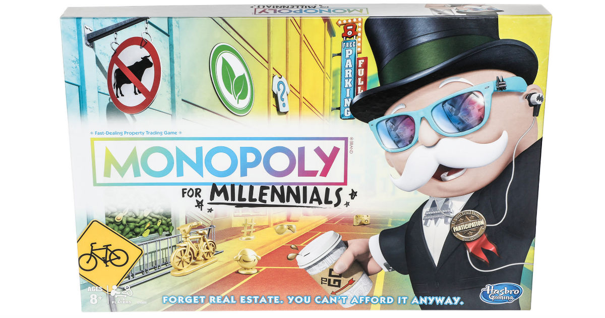 Monopoly for Millennials Board Game ONLY $7.50 (Reg $20)