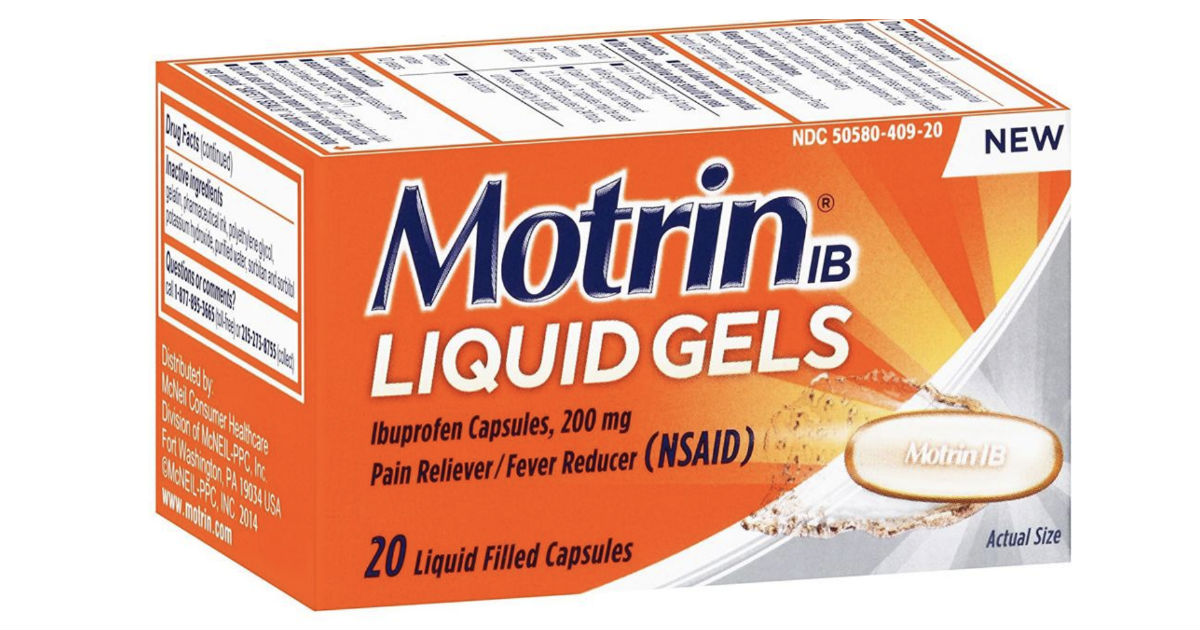 FREE Motrin Pain Reliever 20-Ct at Walmart