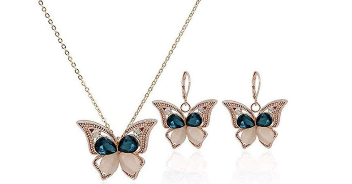Cat Eye Butterfly Jewelry Set ONLY $4.99 Shipped