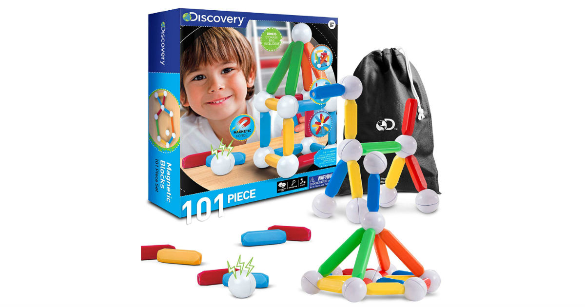 Discovery Kids Magnetic Tile Set ONLY $16.99 (Reg. $60)