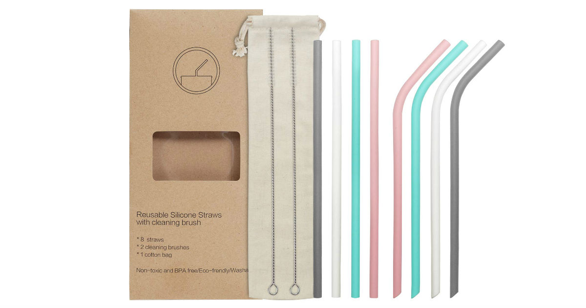 Silicone Straw Set on Amazon