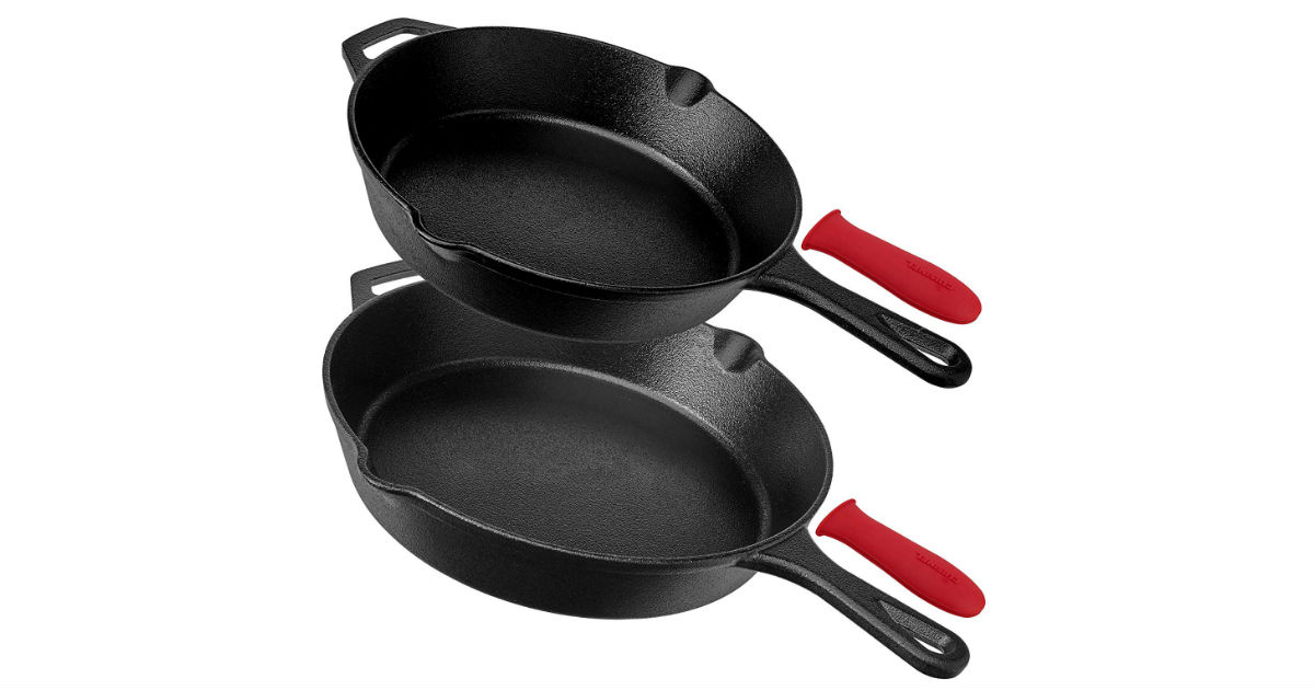 Pre-Seasoned Cast Iron Skillet Set ONLY $31.99 (Reg. $80)