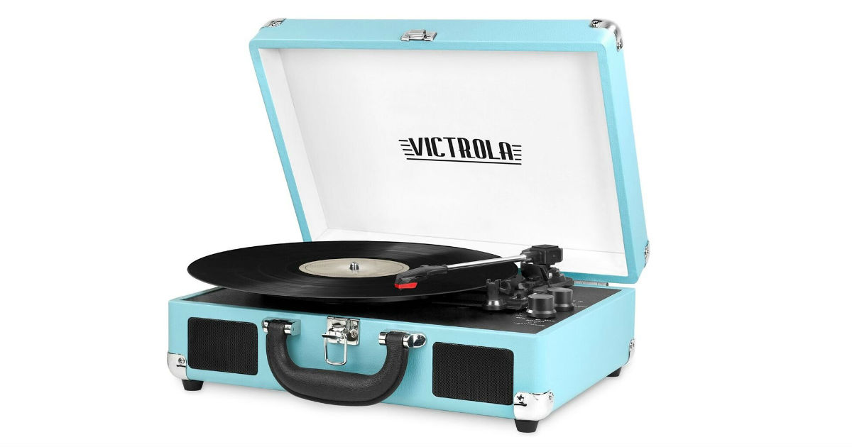 Victrola Vintage Suitcase Turntable ONLY $37.94 (Reg. $60)