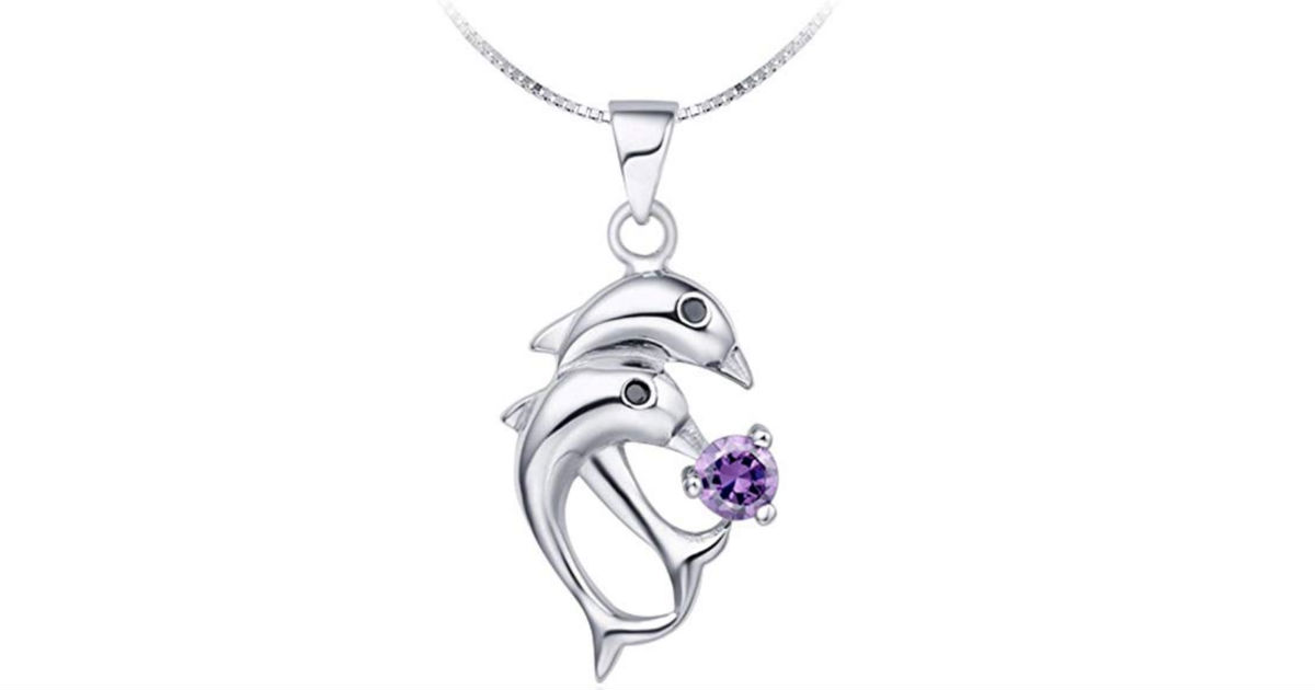 925 Sterling Silver Dolphin Pendant Necklace ONLY $4 Shipped