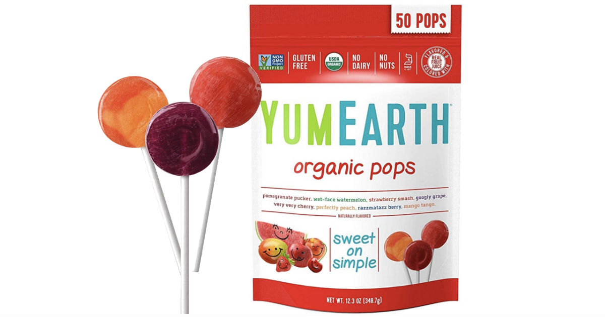 YumEarth Organic Lollipops 50-Pack ONLY $4.54 Shipped