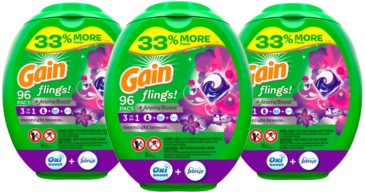 Gain Flings Liquid Laundry Detergent 96-ct Only $16.29 Shipped