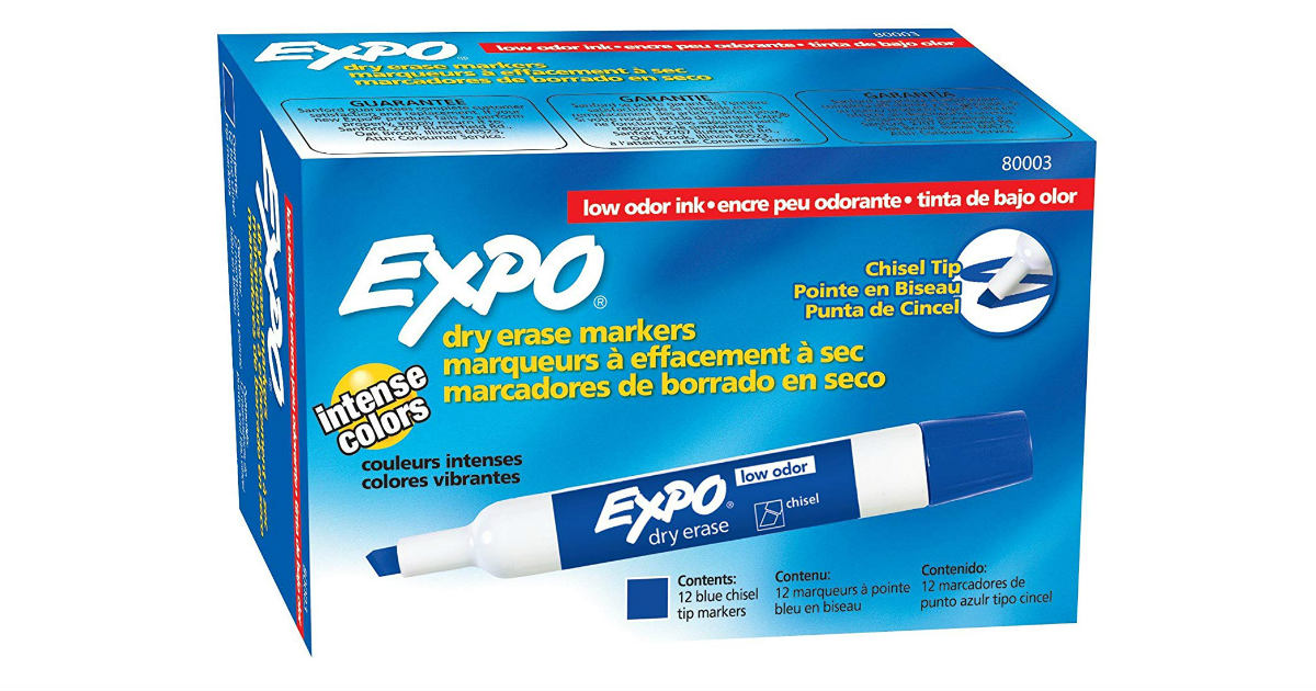Expo Dry Erase Blue Markers 12-Count ONLY $8.17 (Reg. $22)