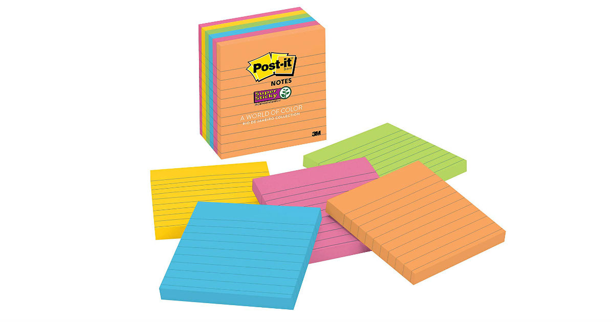 Post-It Super Sticky Notes 6-Pack ONLY $9.44 (Reg. $19)