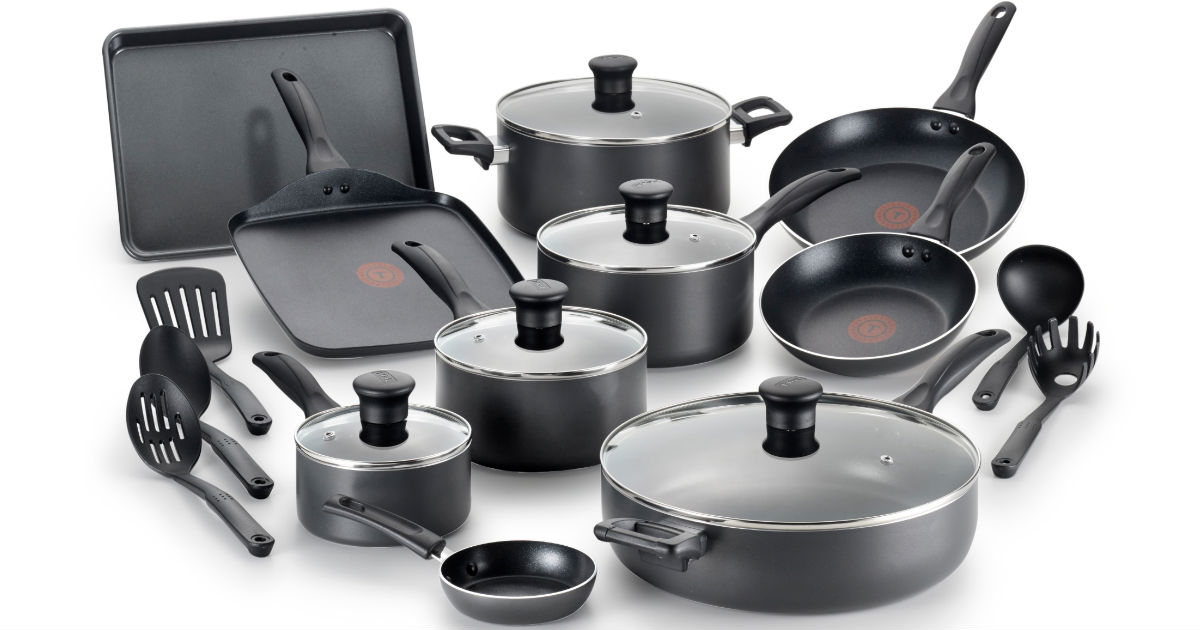 T-fal Non-Stick 20-Piece Cookware Set ONLY $59.99 Shipped