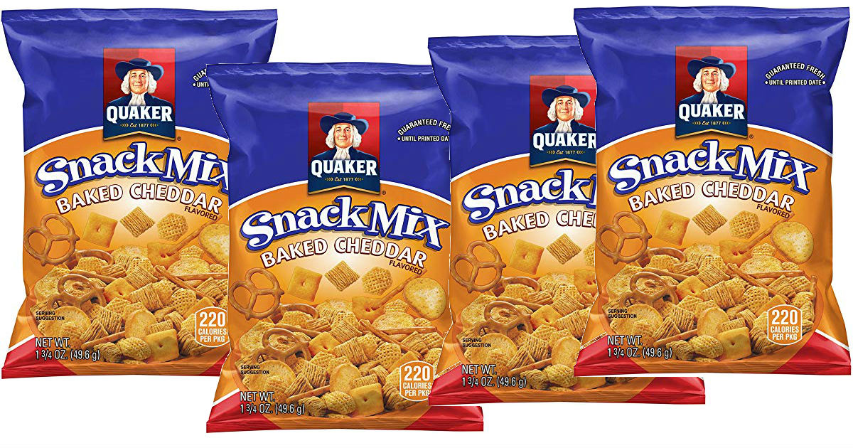 Quaker Baked Cheddar Snack Mix 40-Count Only $12.13 Shipped 