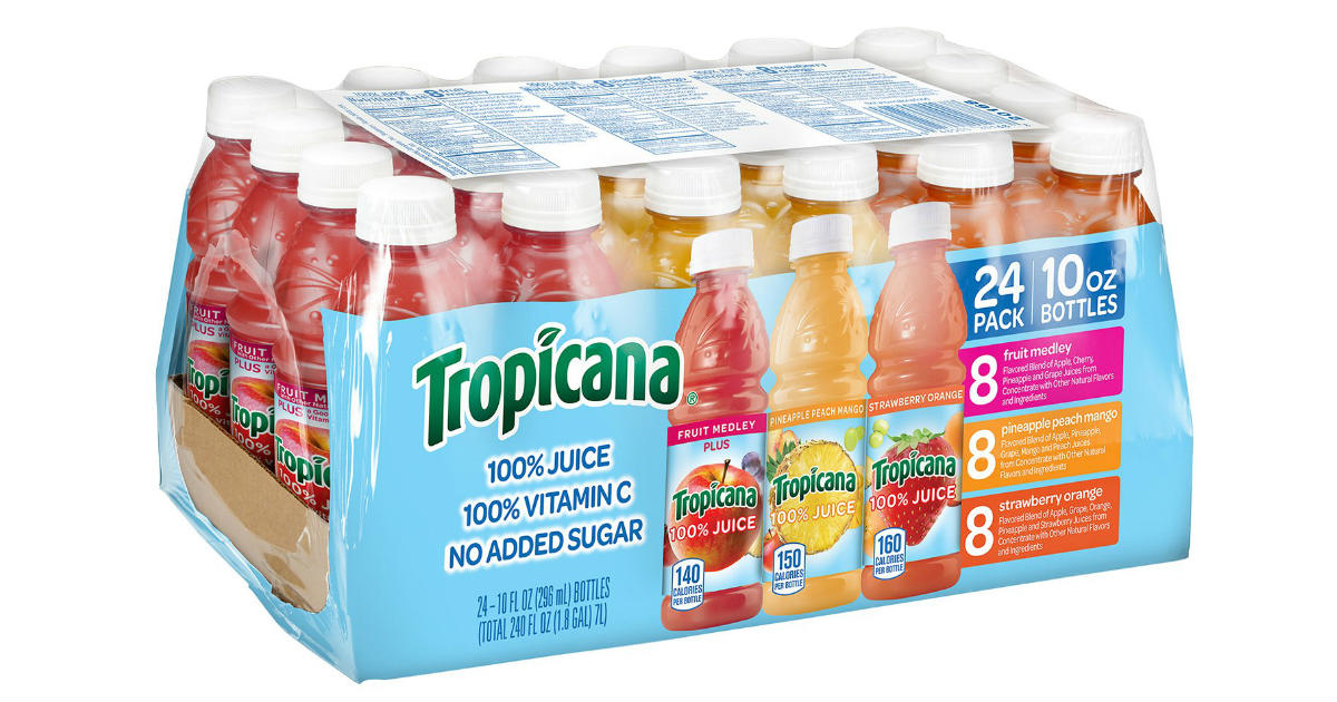 Tropicana 100% Juice 24-Pack Only $10.38 on Amazon