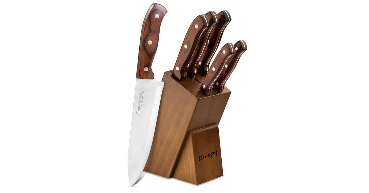 Kitchen 6-Piece Knife Block Set ONLY $18.49 (Reg. $27)