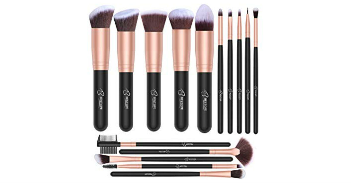 Bestope 16-Piece Makeup Brush Set ONLY $7.99 on Amazon