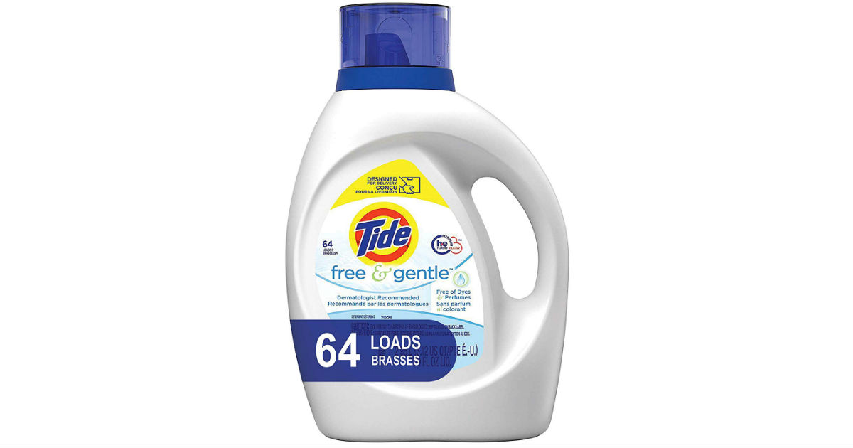 Tide Free and Gentle Laundry Detergent 100 oz ONLY $8.99 