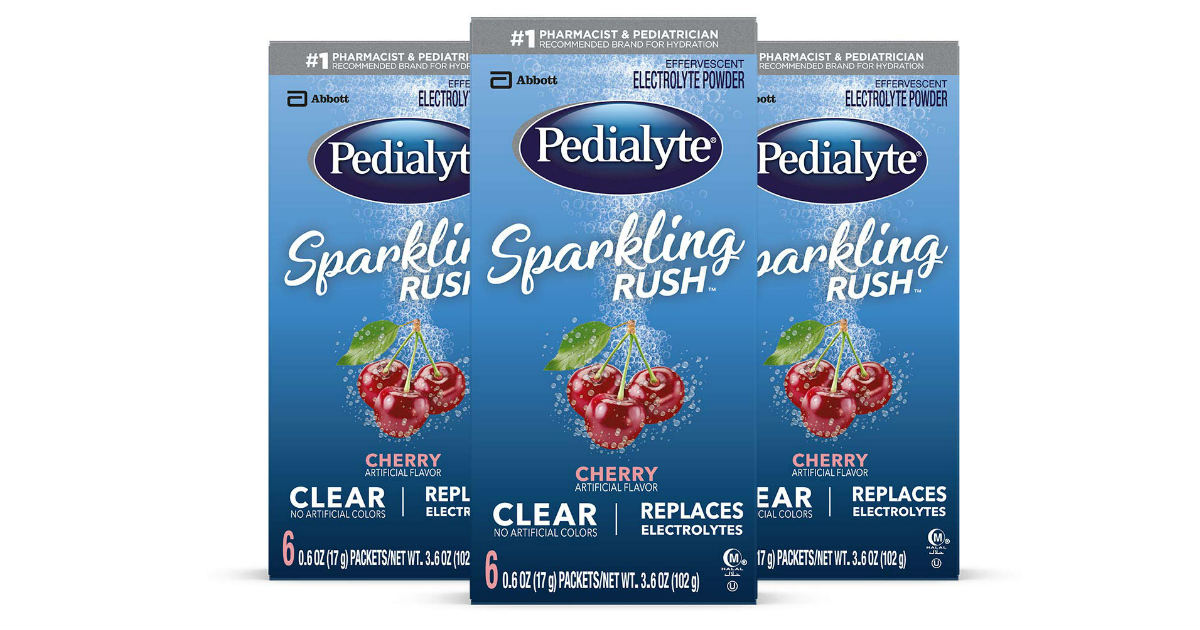 Pedialyte Sparkling Rush Electrolyte Powder ONLY $5.04 Shipped