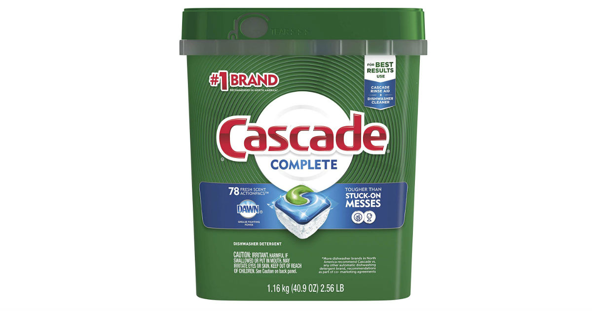 Cascade Complete Dish Detergent ONLY $9.70 (Reg. $17)