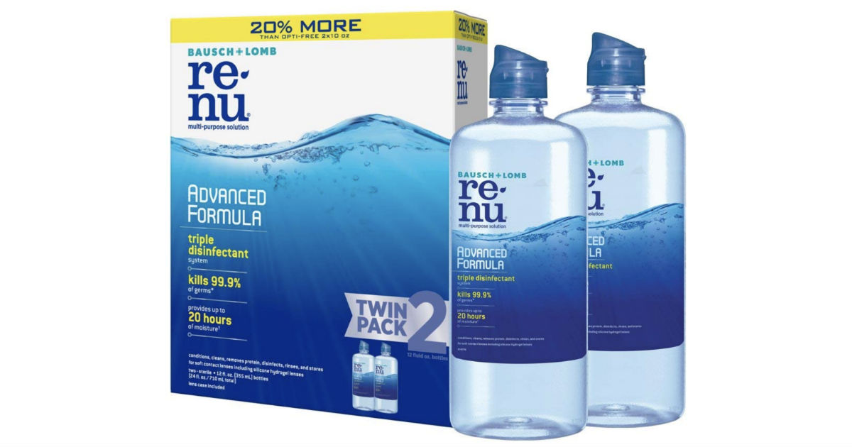 Bausch + Lomb ReNu Lens Solution Twin Pack ONLY $6.43 Shipped