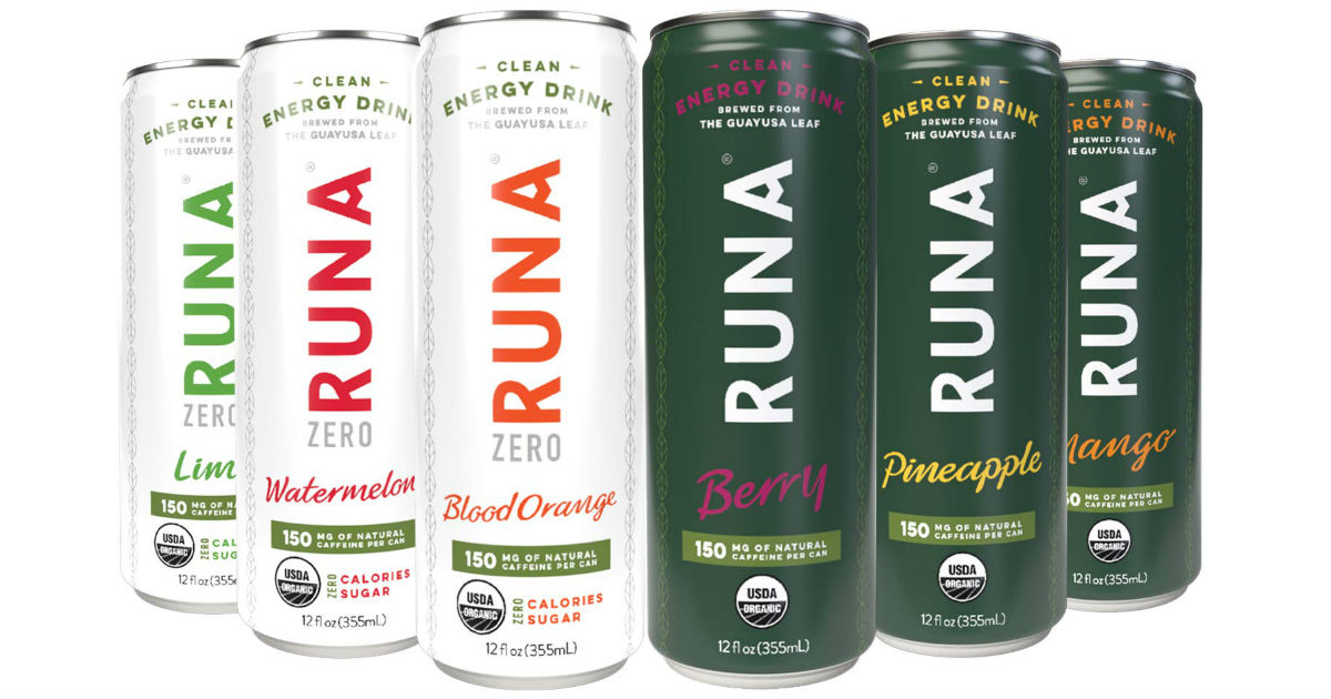 RUNA Organics Clean Energy Drinks 6-Pack ONLY $6 (Reg $20)