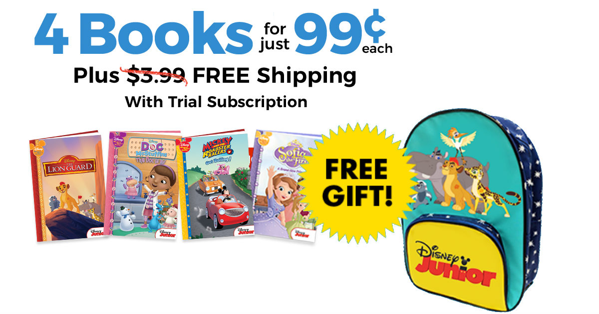 $3.96 for 4 Disney Books + FRE...