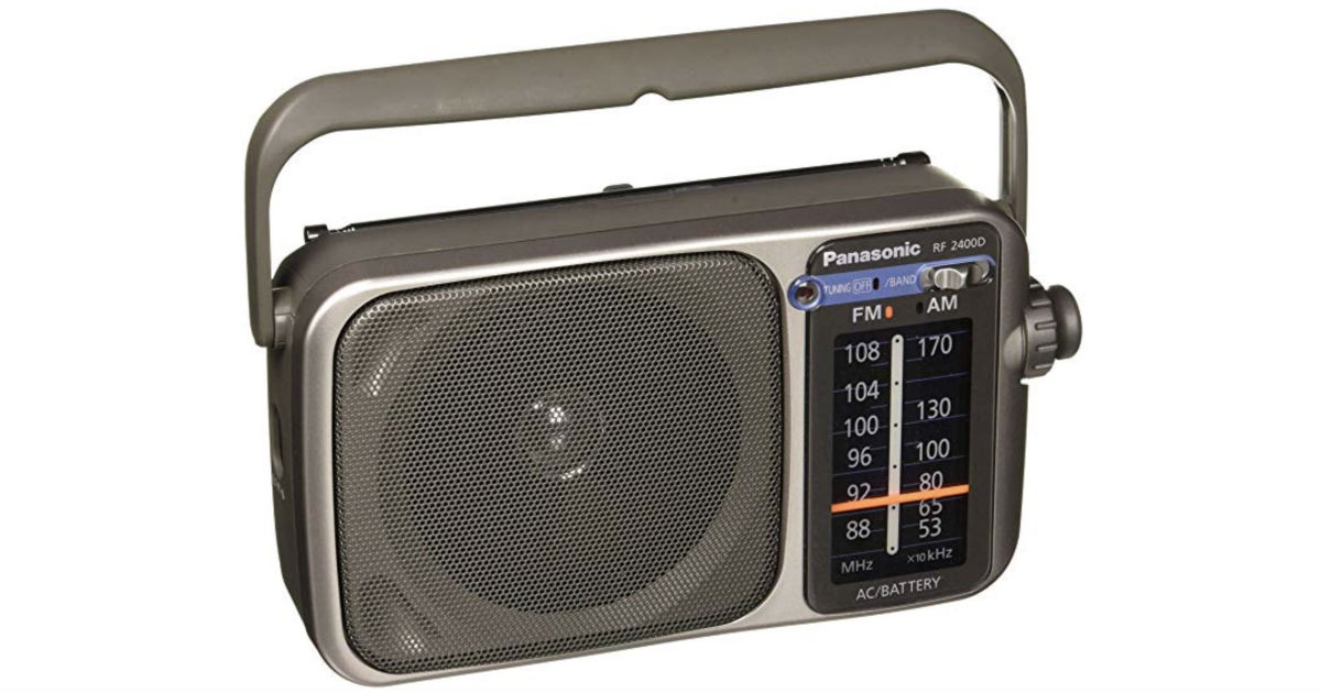 Panasonic RF-2400D AM / FM Radio Silver ONLY $21 (Reg $30)
