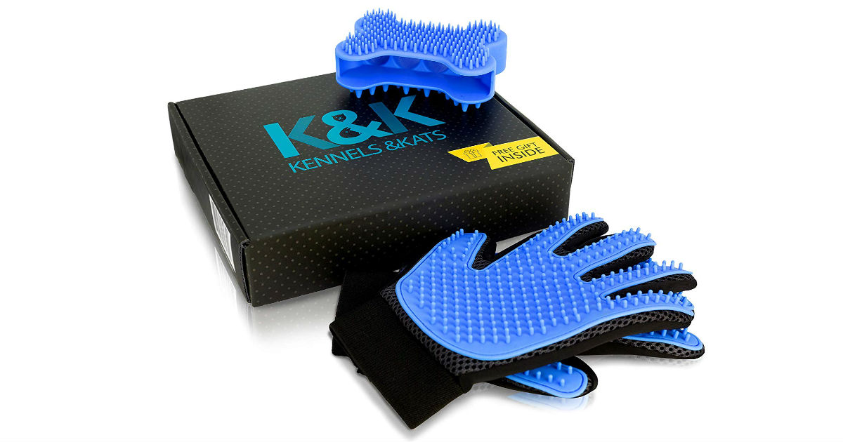 K&K Pet Grooming Glove Set ONLY $9.15 (Reg. $20)