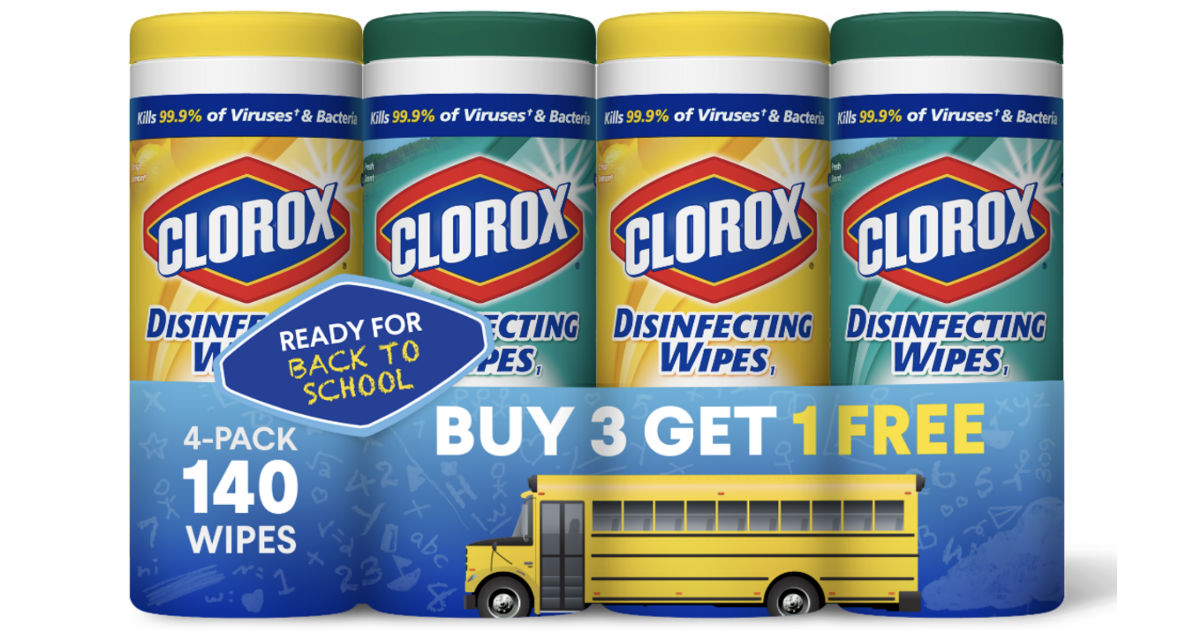 Clorox Disinfecting Wipes 4-Pack ONLY $5.98 at Walmart