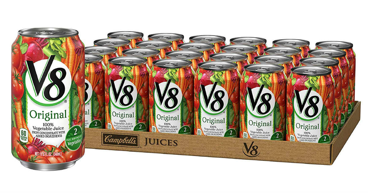 V8 Original 100% Vegetable Juice 24-Pack ONLY $6.25 