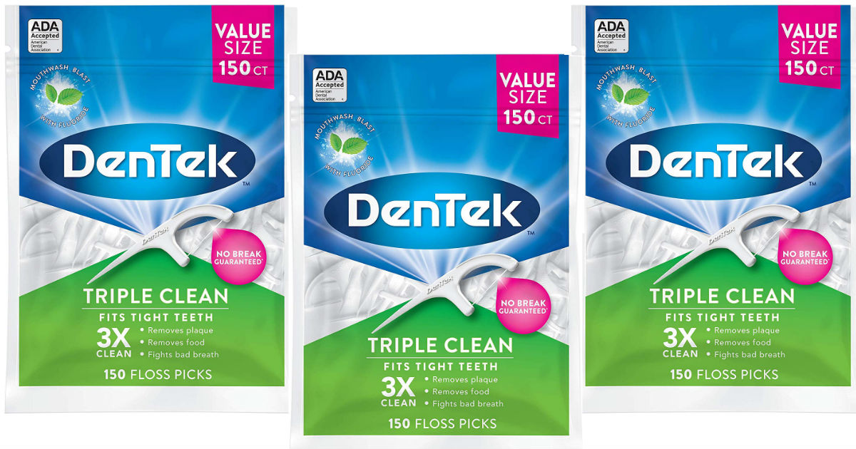 DenTek Triple Clean Floss Picks 150-ct ONLY $1.76 Shipped