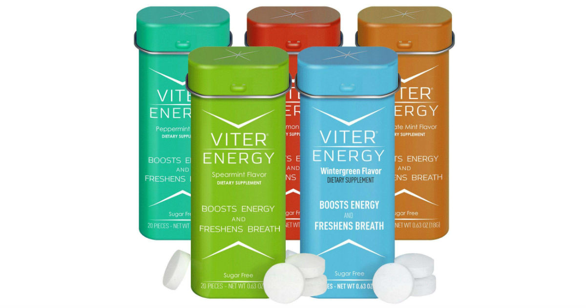 Viter Energy Caffeinated Mints 5Pack ONLY 12.82 (Reg. 25) Daily