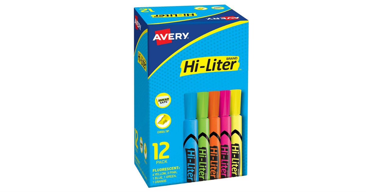 Avery Hi-Liter 12-Pack ONLY $2.78 (Reg. $12)